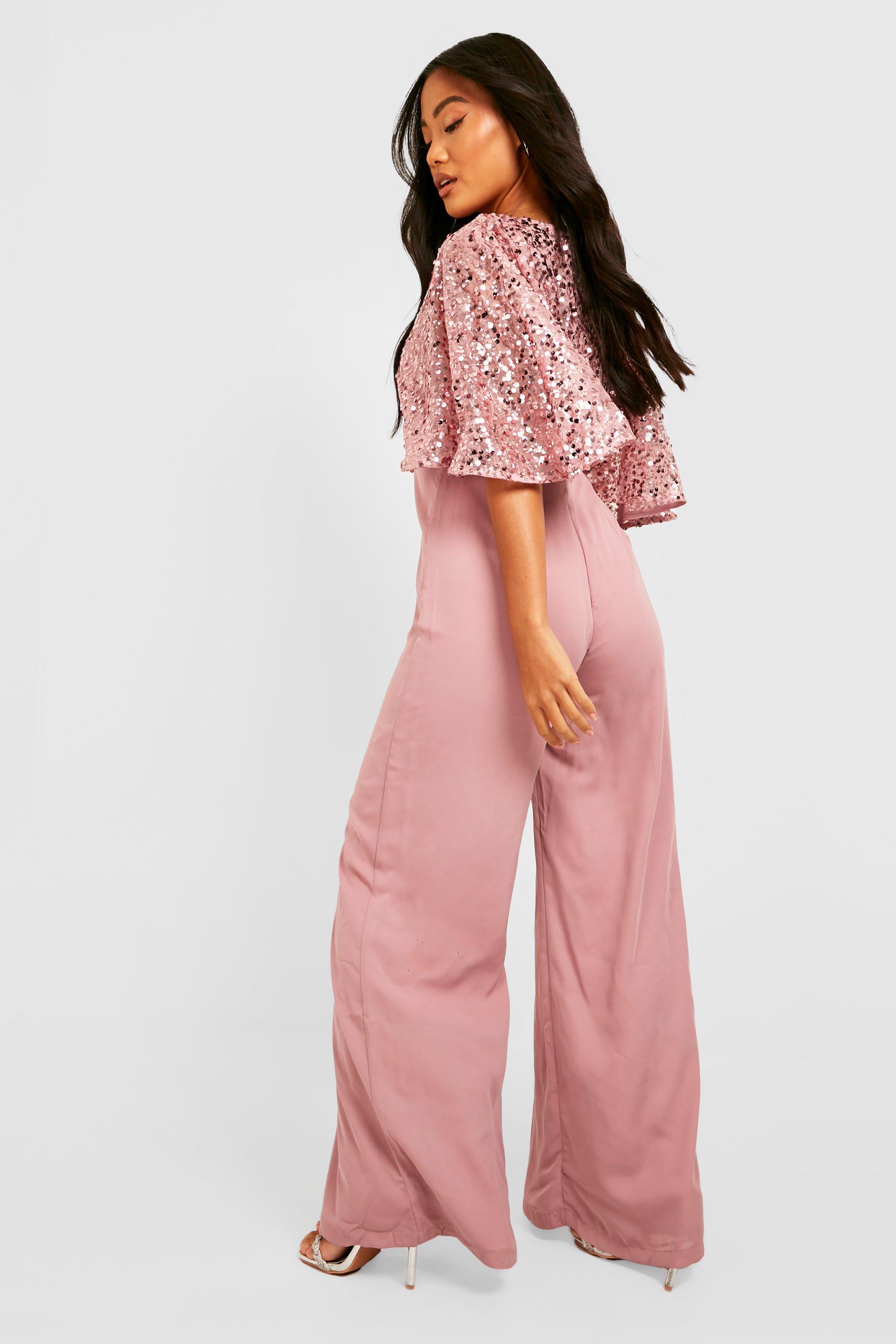 Petite best sale pink jumpsuit